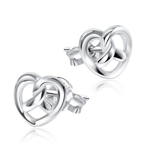 Knotted Heart Stud Earrings STS5346